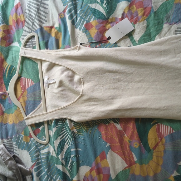 NWT Leith Medium White Ribbed Body con dress - Picture 2 of 6